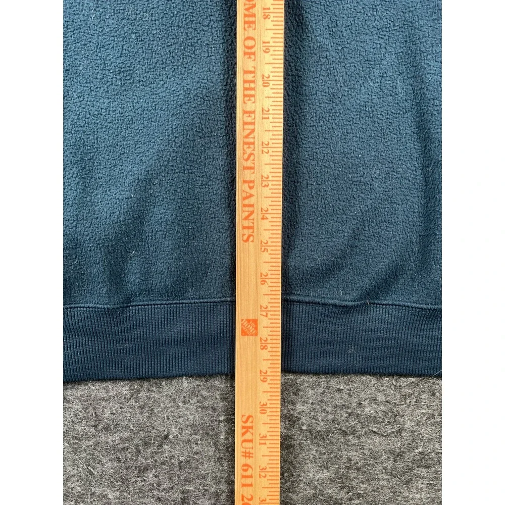 Bugle Boy Fleece Pullover Mens XL Teal Excellent Vintage 1/4 Zip Crest Logo